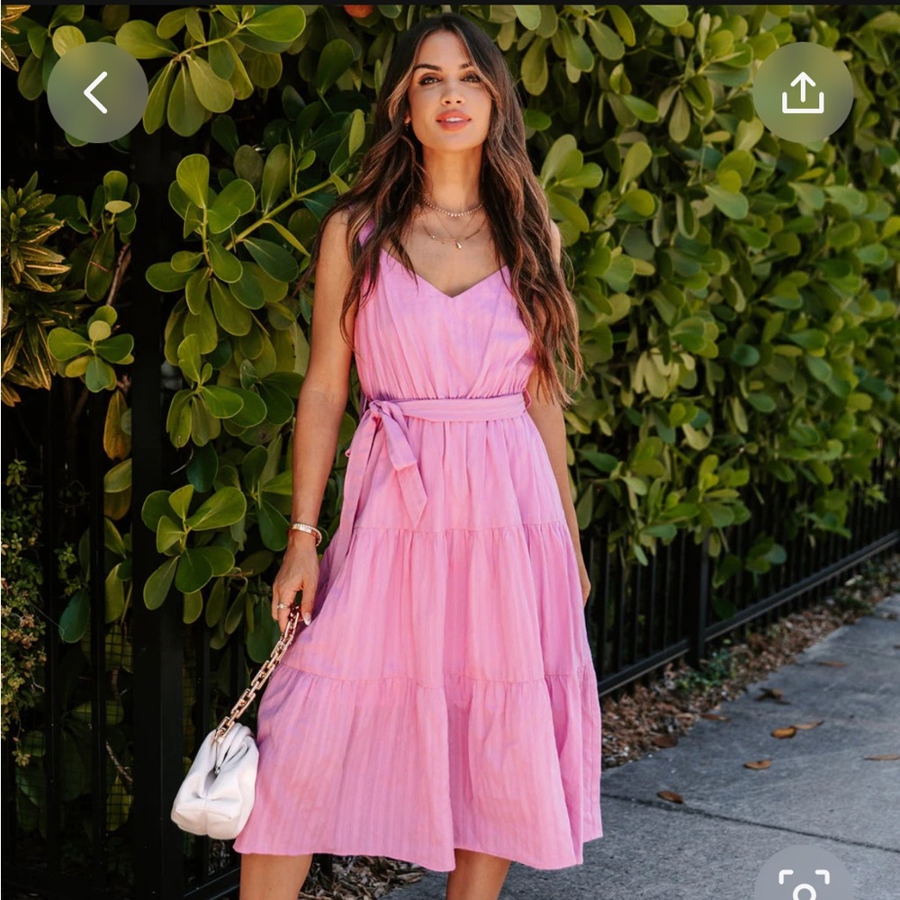 Vici Praire Dreams Cotton Midi Dress - Pink